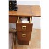 Image 3 : * Vintage Singer Sewing Machine w/Stool & Contents - As Is - 29" x 17" x 31"