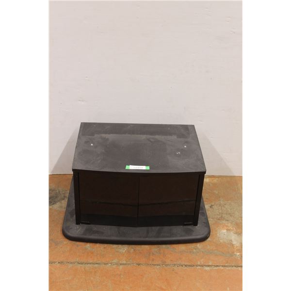 * Glass Door Tv Stand - 27" x 19" x 27"