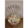 Image 2 : * Metal Vanity Chair w/Upholstered Seat - Some Wear - 29" Back Height & 14" Wide Seat