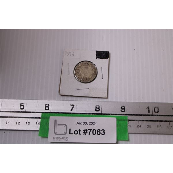 Canadian Twenty Five Cent Coin - 1914