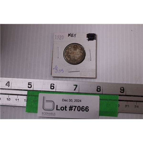 Canadian Twenty Five Cent Coin - 1920