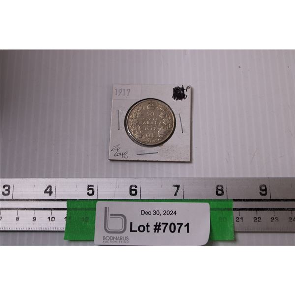 Canadian Fifty Cent Coin - 1917