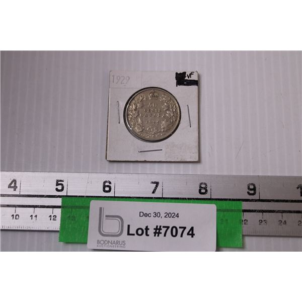 Canadian Fifty Cent Coin - 1929