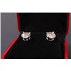 Image 2 : ^ Moissanite 4 ct. GRA Certified Round Brilliant Cut VVS D Color Set in Sterling Silver Earrings