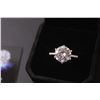 Image 4 : ^ Moissanite 5 Ct. GRA Certified Round Brilliant Cut VVS D Color w/14 Round Cut Cubic Zirconium Set 
