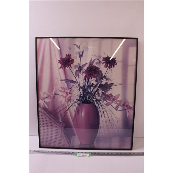 Floral Picture in Frame - 22" x 26"