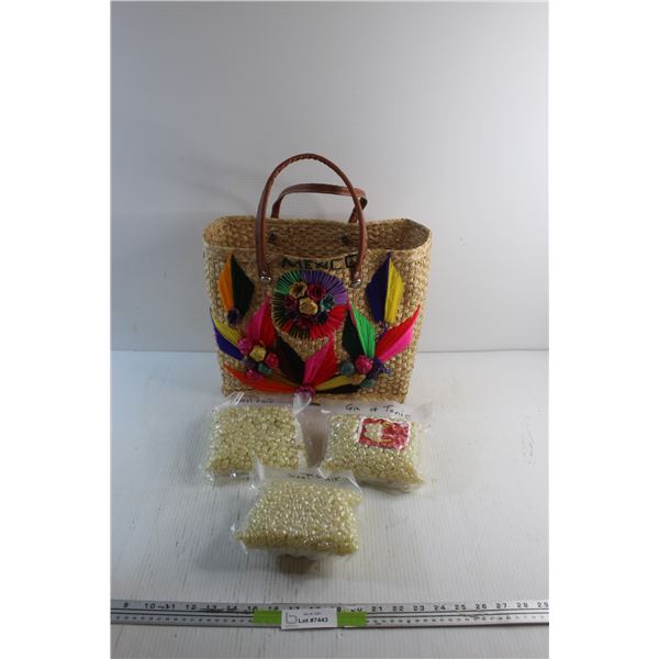 Woven Mexico Bag and Jelly Bean Gin & Tonic Candies - Sealed