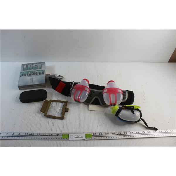 DVD Lost The Complete First Season Movie, Glasses Case and Water Bottle Triathlon Belt