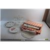 Image 1 : Table Cloths, Doilies, Anniversary Plates and Glass Goblets
