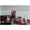 Image 7 : Christmas Tree Ornaments, Candle Holder and Storage Tin
