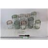 (10) Different Sized Glass Snap Lid Canisters, Wooden Letter Opener