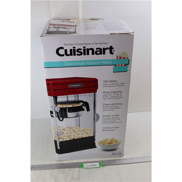Cuisinart Classic- Style Popcorn Maker- NIB, As Is