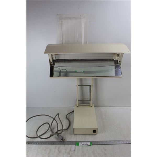 Adjustable Rectangular Desk Light- Powers On