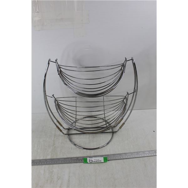 Two Tier Metal Fruit Basket