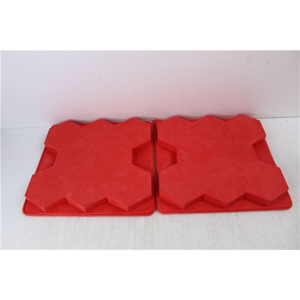 (2) Silicone, Shape + Store Hexagonal Burger Molds