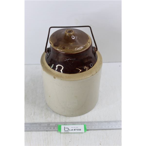 Vintage Stoneware Pickle Crock- 10'' Tall