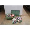 Image 1 : Rubbermaid Tote with Lid, Christmas Ornaments, Wraps and Gift Bags