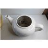 Image 3 : Wooden Salad Bowl with Salad Utensils and Ceramic Tea Pot Style Planter