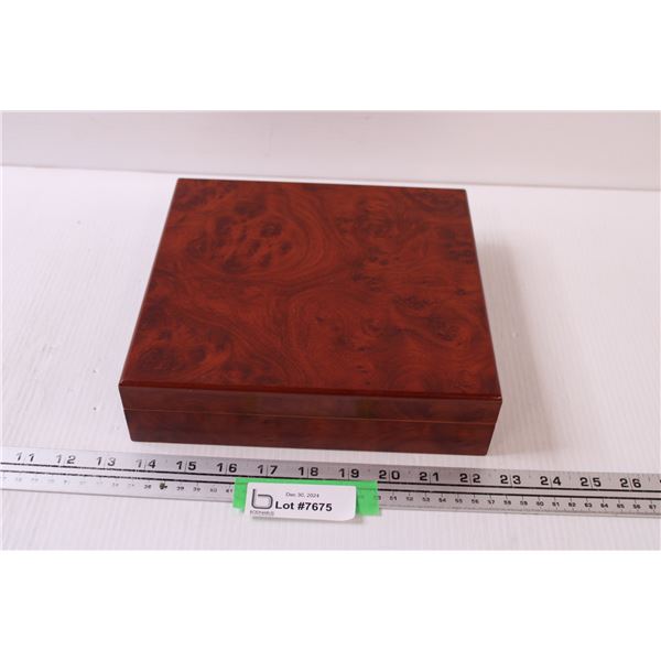 Wood Keepsake Box - 8.5" x 9"