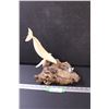 Image 1 : John Perry Driftwood & Whale Figurine - 10" x 11" - Has Chip on Tail