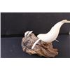 Image 5 : John Perry Driftwood & Whale Figurine - 10" x 11" - Has Chip on Tail