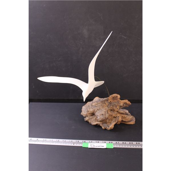 John Perry Driftwood & Sea Bird Figurine - 9" x 16"