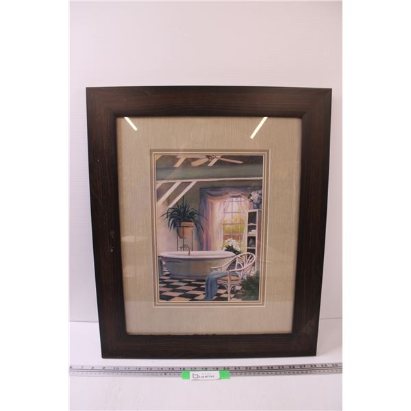 Bathing Room Print in Picture Frame - 20" x 24"