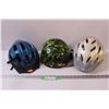 Image 1 : (3) Bicycle Helmets - Kids Size Medium - Some Wear