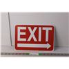 Image 1 : Exit Tin Sign 12" x 8"