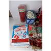 Image 2 : Lot Of Christmas  Decorations, Tree Garland, Artificial Flowers, Tree Ornaments, Misc.