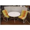 Image 1 : **(2) Lounge Chairs and Patio Table 21'' x 41''