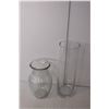 Image 2 : Heineken Water Bottle, (2) Glass Vases, Solar Light