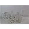 Image 2 : Lot Of (6) Vintage Kerosene Lamp Chimneys/ Lamp Globes- Tallest Is 9'' Tall