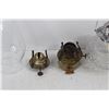 Image 3 : Lot Of Vintage Kerosene lamp Parts, (2) Chimneys, (2) Bases, Misc.