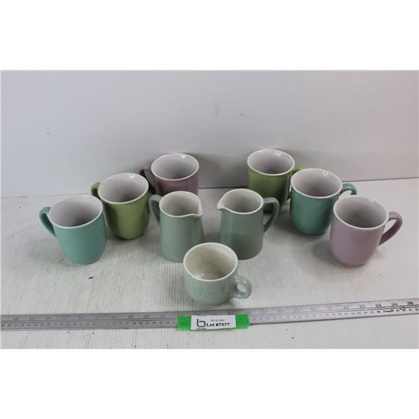 (7) Coffee Cups, (2) Creamers, Vitrock Hotelware, Mayfair & Jackson