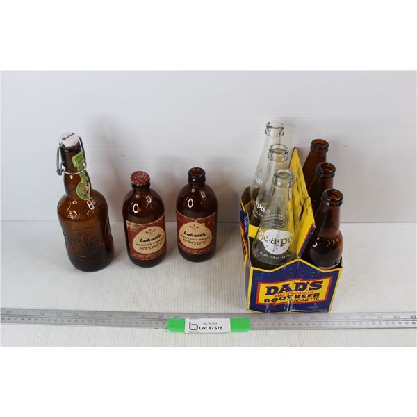 Dads Root Beer, Bottle Carton w/ Bottles, Labatt's, Pick- a- Pop, Dads Root Beer, Misc.