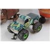 Image 3 : Vintage Diecast Toy Wagon, Vintage ERTL Diecast Grain Hopper, Monster Truck Toy- Damaged