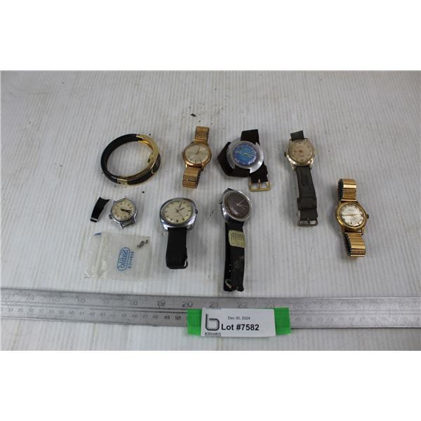 (8) Watches w/ Parts- All As Is