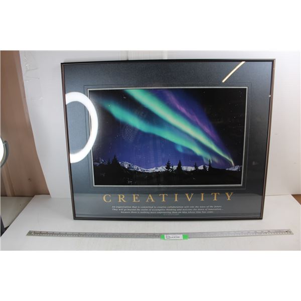 *Framed Northern Lights Creativity Picture, w/ Certificate Of Quality Assurance- 24'' x 30''