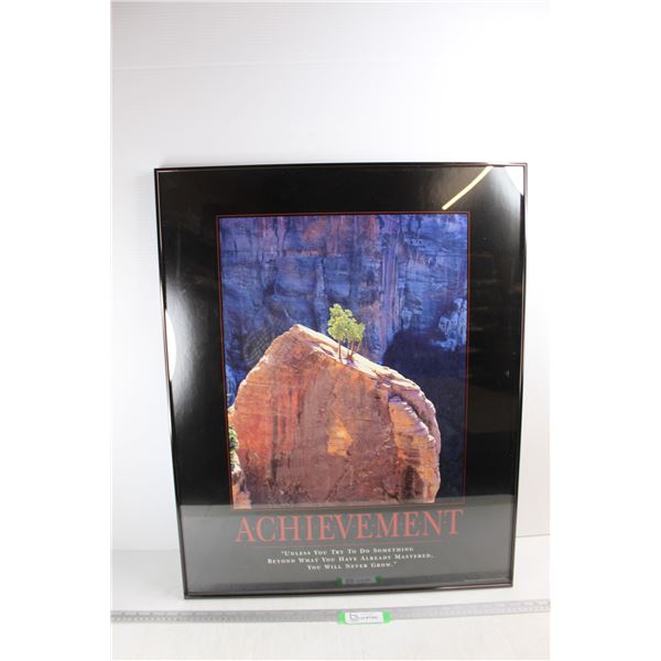 *Framed Tree In Canyon achievement Picture w/ Quality Of Assurance - 24'' x 30''