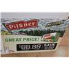 Image 3 : (2) Pilsner Beer Double Sided Cardboard Advertisements- Largest Is 30'' x 24''