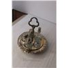 Image 2 : (4) Vintage Metal Trays & Metal Spice Holder with Jars
