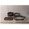 (4) Vintage Metal Items-Tray, Pot Holders
