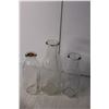 Image 4 : (6) Glass Milk Bottles Up to 10" Inches Tall