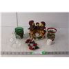 Christmas Lot- Candle Holders, Artificial Candles, Misc.