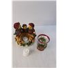 Image 2 : Christmas Lot- Candle Holders, Artificial Candles, Misc.