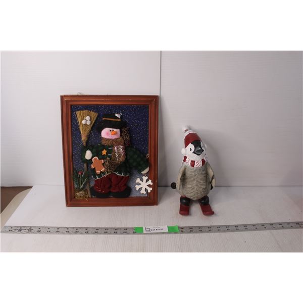 Christmas Lot- Snowman & Penguin Ornaments