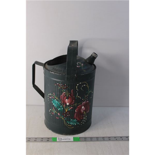 Painted Watering Can 14.5" Tall