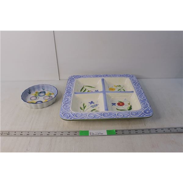 Ceramic Tray 15" & Bowl