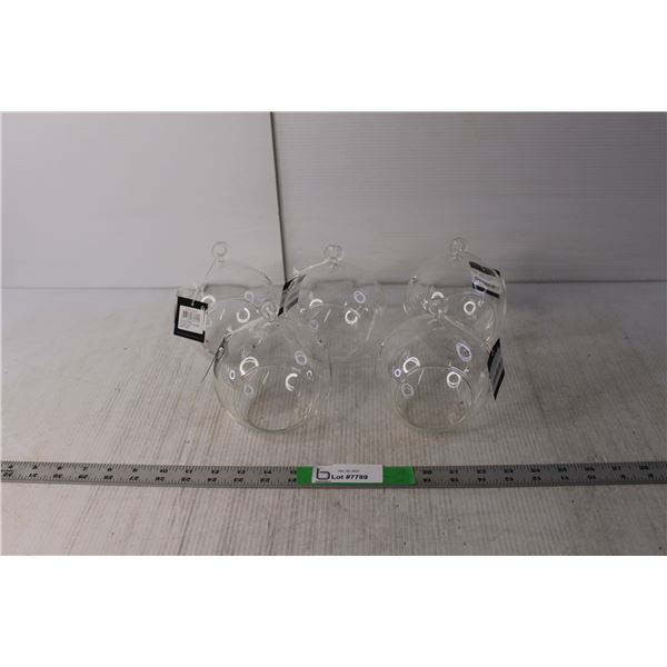 (5) Deco Glass Spheres 4.75"